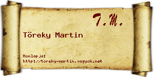 Töreky Martin névjegykártya