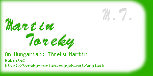 martin toreky business card